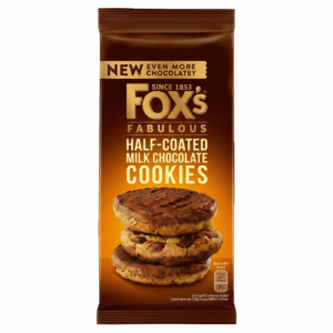 FOX COOKIES 180GM HALF COATED